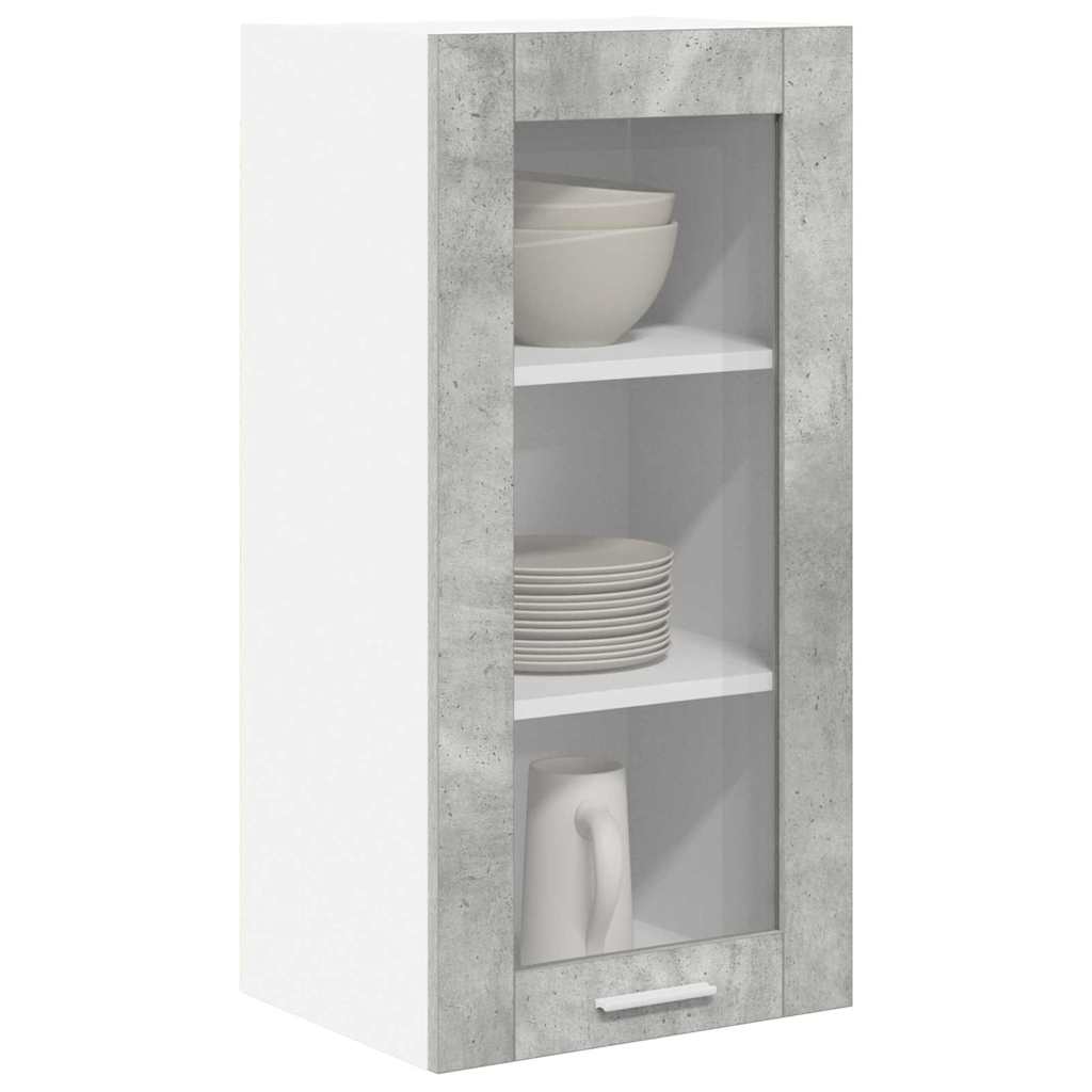 Hanging Cabinet with Shelf Riga Concrete Grey 40 x 31 x 80 cm